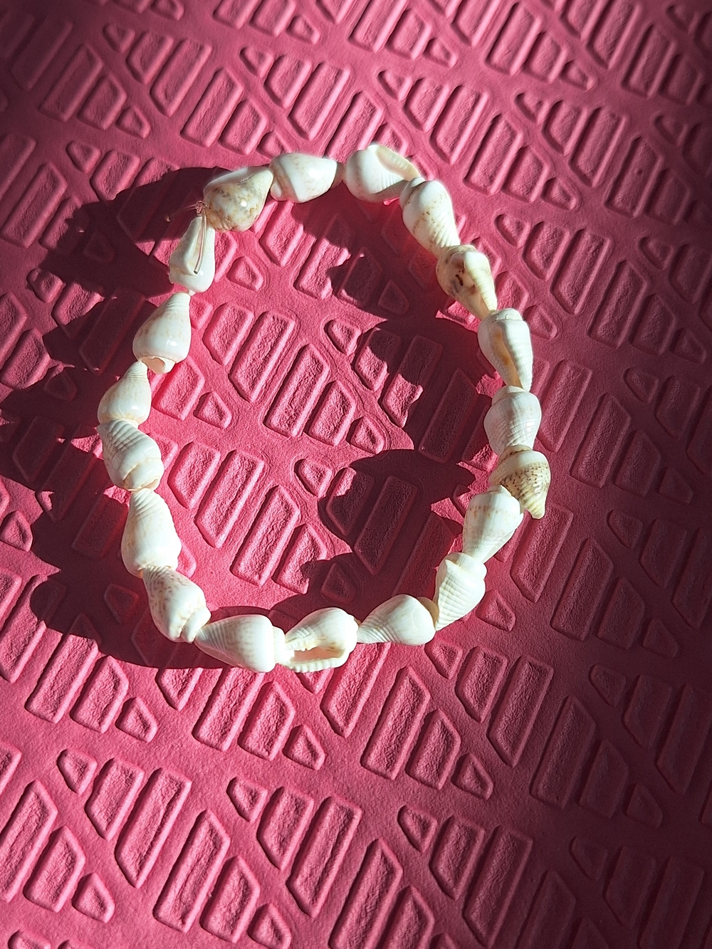 White Shell Bead Stretch Bracelet - Women Jewelry